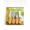 CHEESE KNİFE SET 4PCS PEYNİR BIÇAK SETİ AHŞAP BAMBU SAPLI (5047)