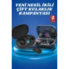 Çift Kulaklık Kampanyası Dokunmatik Kontrol Kulak İçi Yüksek Ses Kaliteli Mikrofonlu