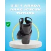 Çiftli Araba Bardak Tutucu Karbon Fiber Görünümlü 360° Ayarlı