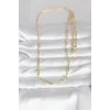 CM 14K Gold Renk Ataç Zincirli Model 60 cm Kadın Kolye