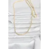 CM 14K Gold Renk Burgu Model Zincirli 60 cm Kadın Kolye