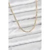 CM 14K Gold Renk Ezme Burgu Zincir Model 60 cm Kadın Kolye
