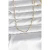 CM 14K Gold Renk İnce Ataç Zincir Model 60 cm Kadın Kolye