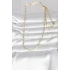 CM 14K Gold Renk İnce Ataç Zincir Model 60 cm Kadın Kolye