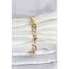 CM 14K Gold Renk Kalın Burgu Zincirli Model Kadın Bileklik