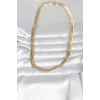 CM 14K Gold Renk Kalın Yassı Yılan Zincir Model 45 cm Kadın Kolye