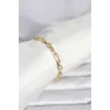 CM 14K Gold Renk Kalın Zincir Model Kadın Bileklik