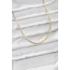 CM 14K Gold Renk Kare Zincirli Model 60 cm Kadın Kolye