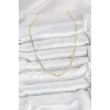 CM 14K Gold Renk Pirinç Zincir Model Kadın Kolye