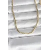 CM 14K Gold Renk Yassı Model 60 cm Kadın Kolye