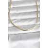 CM 14K Gold Renk Yassı Zincir Model 45 cm Kadın Kolye