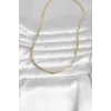 CM 14K Gold Renk Yassı Zincir Model 45 cm Kadın Kolye