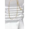 CM 14K Gold Renk Yassı Zincir Model 60 cm Kadın Kolye