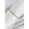 CM Damla Model Zirkon Taşlı VIP Seri Gold Renk Pirinç Kadın Bileklik