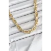 CM Kalın Burgu Model Gold Renk 60 cm Kadın Kolye