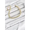 CM Singapur Zincir Model Gold Renk Pirinç Kadın Bileklik