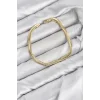 CM Yassı Yılan Zincir Model Gold Renk Pirinç Kadın Bileklik