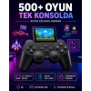 Çocuklar ve Yetişkinler İçin Uygun 500 Oyunlu Taşınabilir Mini Retro El Konsolu