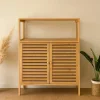 ÇOK AMAÇLI DOLAP AHŞAP BAMBU ORGANİZER RAFLI 66X33X85CM (5047)