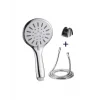 Çok Fonksiyonlu 4 Modlu El Duşu Başlığı Krem Duş Seti Spiral Hortumlu