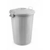 Çöp Kovası 70 Lt Plastik Çöp Kovası Kapaklı Büyük Boy Çöp Bidonu Dayanıklı Çöp Kovası - Gri