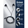 Dahili Mikrofonlu Type C Kablolu Kulaklık Siyah Gövde