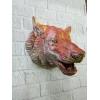 Dekoratif Altın Gold Kurt Duvar Heykeli Asılabilir Hediyelik 25x19 cm