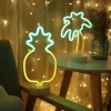 Dekoratif Ananaslı Neon Led Masa Ve Gece Lambası Hediyelik Lamba