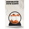 Dekoratif Kum Sulu Kum Saati Yuvarlak Şık Kum Tablosu Kum Saati Şeklinde Kum Tablo