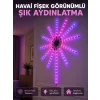 Dekoratif RGB Fireworks LED Duvar Işığı Çok Renkli Telefon Kontrollü LED Aydınlatma