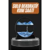 Dekoratif Sulu Kum Saati Ofis Masa Üstü Ev Yuvarlak Kum Saati