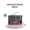 Dekoratif Vintage Radyo – Klasik Görünüm, Modern Fonksiyon ve Uzun Ömürlü Kullanım