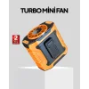 Dijital Ekranlı Turbo Mini Fan – 3 Kademeli Hız, Sessiz Çalışma ve Type-C Şarj