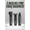 Dijital Göstergeli 3 Başlıklı Tıraş Makinesi Islak Kuru Lazer Öncesi Günlük