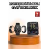 Dijital Göstergeli Bluetooth Kulaklık ve Bildirim Görebilen Akıllı Saat Alarm ve Titreşim