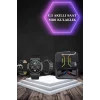 Dijital Göstergeli Bluetooth Kulaklık ve Bildirim Görebilen Akıllı Saat Alarm ve Titreşim