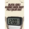 Dijital Masa Saati Termometreli Takvim Çalar Saat Led Ekran Pilli