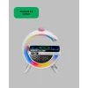 Dijital Saatli Kablosuz Şarj Destekli RGB LED Işıklı Bluetooth Ses Sistemi