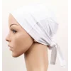 Dikişsiz Bağlamalı Tesettür Bone - Bağlamalı Bandana Beyaz