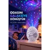 Dinozor Yumurtası Galaksi Projektör Gece Lambası 4ü 1 Arada – Bluetooth Hoparlörlü