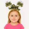 Doğum Günü Kutlaması İçin Sarı Taç – Işıltılı Yazılı Parti Tacı (5047)