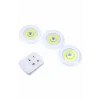 Dolap Işığı Mutfak Rafı Işığı Uzaktan Kumandalı 3 Lü Spot Led Lamba