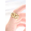Düğüm Model Gold Renk Ayarlanabilir Yüzük