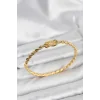 Düğüm Model Pirinç Gold Renk Kadın Kelepçe Bileklik