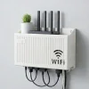 Duvar Tipi Wi-Fi Modem Saklama Kutusu(Beyaz) – Kablo Düzenleyici Router Raf Organizer