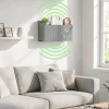 Duvar Tipi Wi-Fi Modem Saklama Kutusu(Gri) – Kablo Düzenleyici Router Raf Organizer