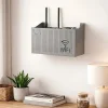 Duvar Tipi Wi-Fi Modem Saklama Kutusu(Gri) – Kablo Düzenleyici Router Raf Organizer