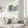 Duvar Tipi Wi-Fi Modem Saklama Kutusu(Gri) – Kablo Düzenleyici Router Raf Organizer (5047)
