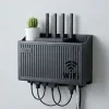 Duvar Tipi Wi-Fi Modem Saklama Kutusu(Siyah) – Kablo Düzenleyici Router Raf Organizer