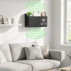 Duvar Tipi Wi-Fi Modem Saklama Kutusu(Siyah) – Kablo Düzenleyici Router Raf Organizer